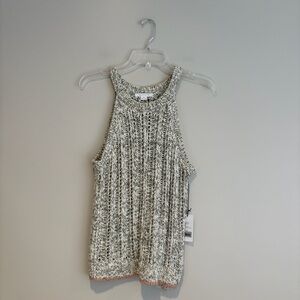 Duffy Elegant Knit Women's Tank Top in Moon/Silver